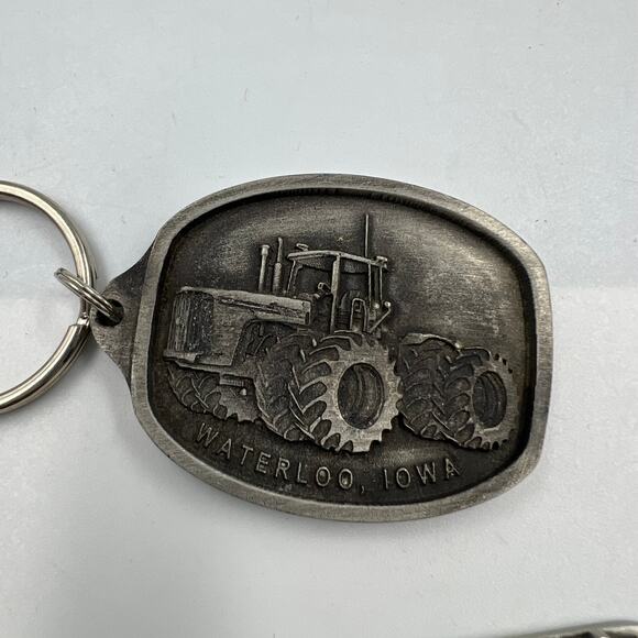John Deere Waterloo Iowa Tractor Pewter Keychains 9000T & 9520 Series SpecCast - Picture 8 of 8